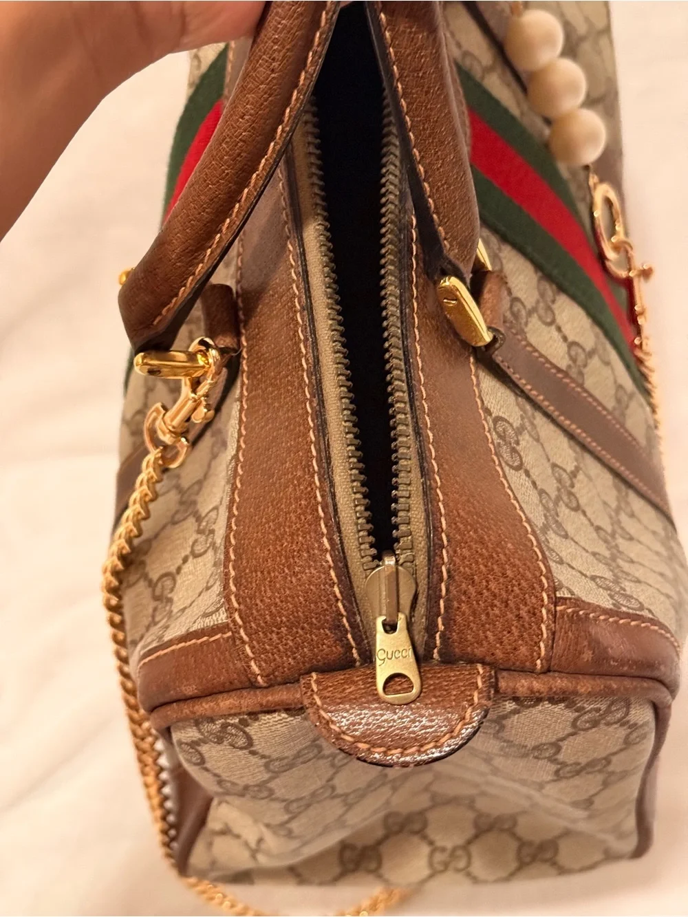 Gucci Vintage Ophidia Medium Boston Bag With Free DIY Strap